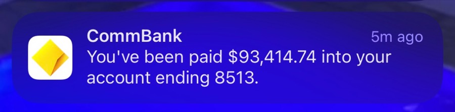 A $93,414 client payment